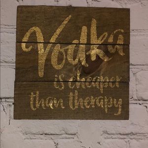 Vodka Wooden Block Sign